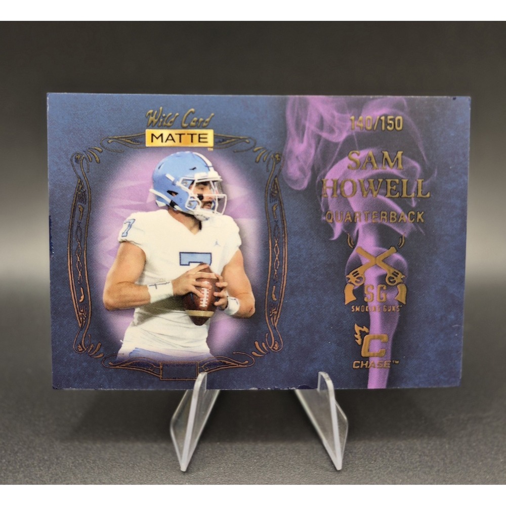 2022 Qild Card Matte Sam Howell #SG-8‎ Smoking Guns Chase Blue Purple Smoke